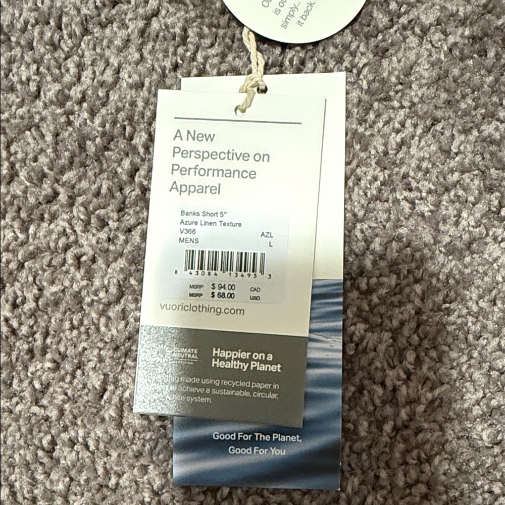 Vuori Banks 5” Athletic Shorts - NWT - Picture 3 of 3